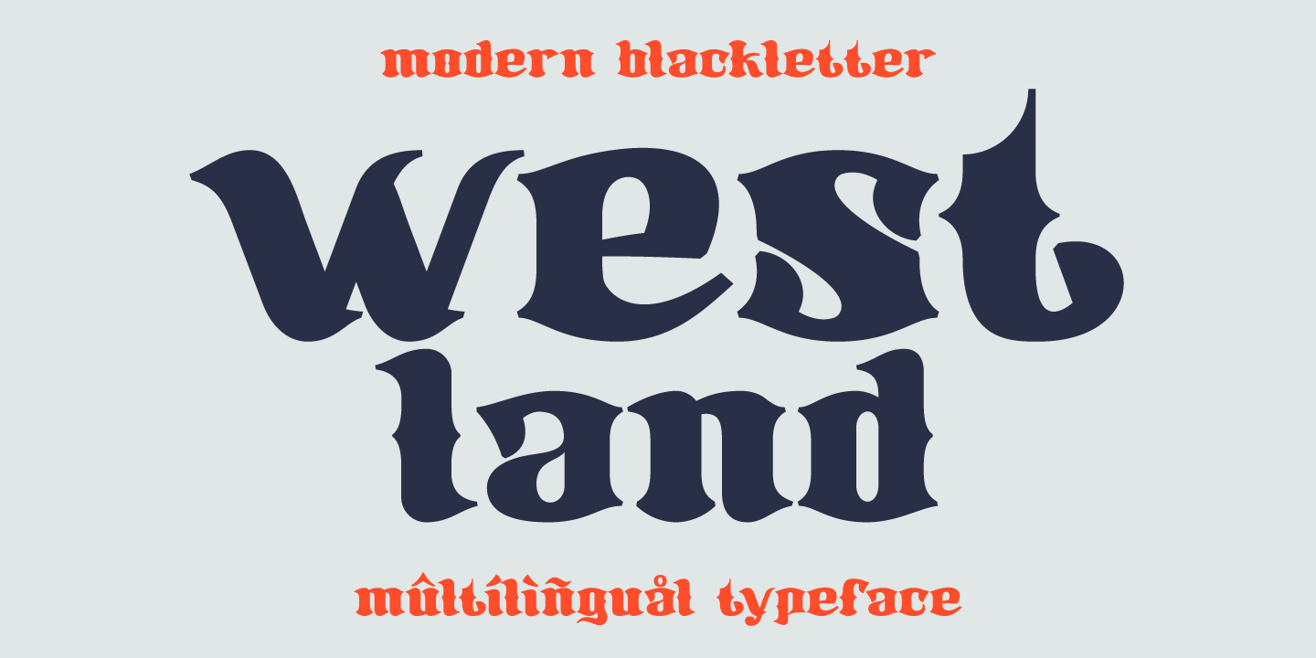 Schriftart Westland